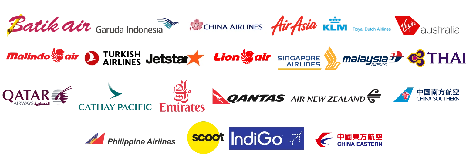 Airlines featured in the original congress flight guide