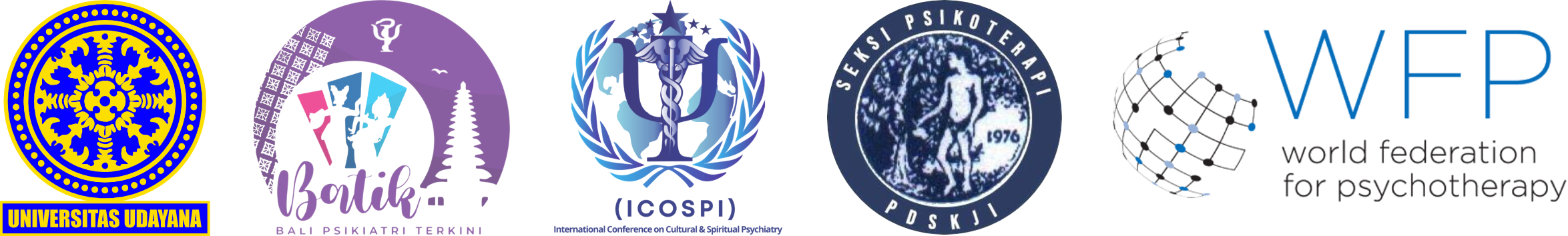 Universitas Udayana, BATIK, ICOSPI, Seksi Psikoterapi PDSKJI, and World Federation for Psychotherapy