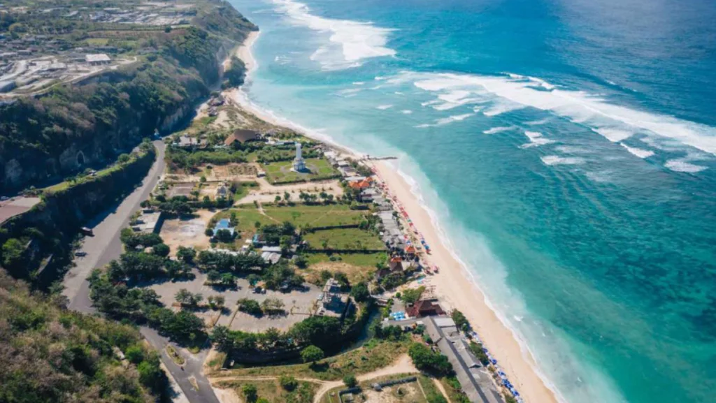 The turquoise coast of southern Bali